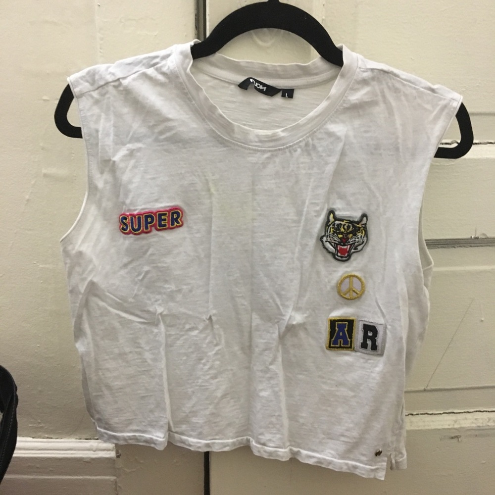 White Sleeveless Top